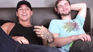 Antonio Ferrari and Ronan Kennedy blowjob raw big dick broke straight boys