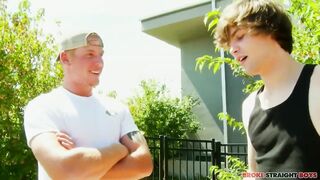 Broke straight boys lose control with huge cocks and deep throat