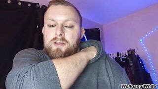 Straight Roommate Cums Hard in Stretched Sweatpants POV Choked on Thick Uncut Pole
