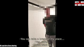 Straight Handyman Gets His Frist Gay Blowjob While Gaming Real Cumshot