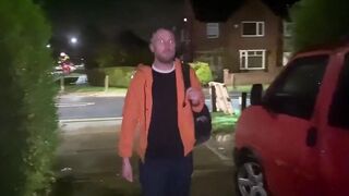 Step bro gets milked by tattooed delivery driver deep throat creampie