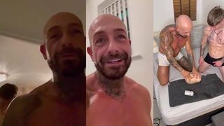 MMF threesome with horny gay mate and his busty sex doll fucked raw