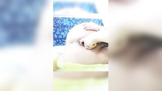 Shoving a huge water bottle in his tight ass raw arab gay stretching