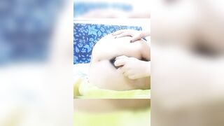 Shoving a huge water bottle in his tight ass raw arab gay stretching