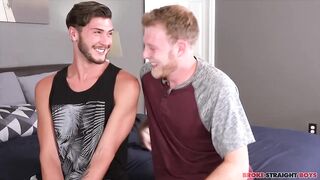 Benjamin destroys broke straight boy Justin Dean raw gay anal