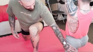 Big Rob destroys straight guy in raw gay naked yoga CAM 2