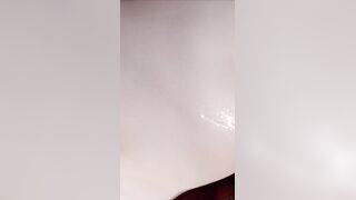 Skinny twink gets anal vibrator plugged while cum paint slathered all over his stomach