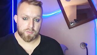Sissy face ruined by big balls beard daddy cumshot POV