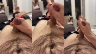 Russian hunk gets his thick dick ruined in a messy solo handjob