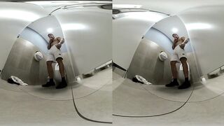 Gym Toilet Jerk Destroyed Exhibitionist Teen Tease Wet Mess