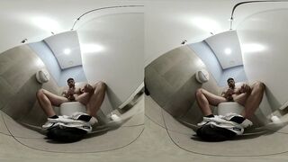 Gym Toilet Jerk Destroyed Exhibitionist Teen Tease Wet Mess