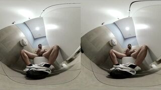 Gym Toilet Jerk Destroyed Exhibitionist Teen Tease Wet Mess