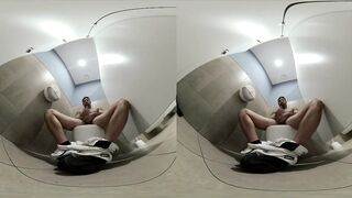 Gym Toilet Jerk Destroyed Exhibitionist Teen Tease Wet Mess