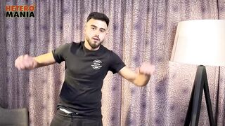 Musclebound hunk shoves giant cock deep into rubber pussy raw solo fucking