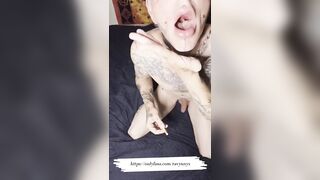Smoking a Cum Dipped Cigarette while Jerking Off