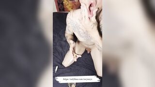 Smoking a Cum Dipped Cigarette while Jerking Off