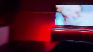 Gay jerking off caught in mens resort cum drip solo public