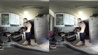 Muscular Latino Chef Serves Up His Big Cock as Dessert