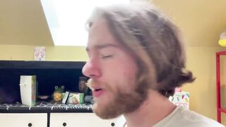 Confused Straight Streamer Solves Huge Cumshot Mess