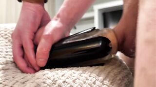 Stroker toy destroys him until he's cumming wet and messy