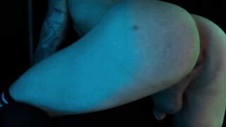 Femboy perfect booty destroyed in solo anal close up