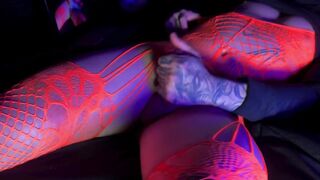 Femboy in lace gets choked by that big dick