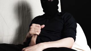 Young guy oil up big dick cumshot intense orgasm