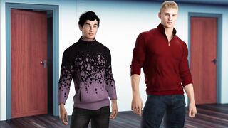 Middle Guy Marco gets destroyed in filthy public bathroom gangbang