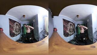 Rubbing the bench naked while training until edging fails big cock deep strokes Spanish gay muscle worship