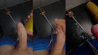 Onlyfans straight guy gets destroyed by flashlight thick cumshot ending