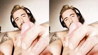 Muscular Spanish solo jerk off in VR DOES IT GET ANY HOTTER tease