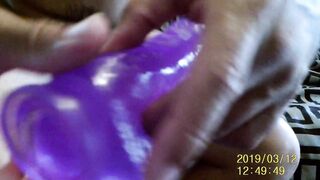 Big booty latino thug totally wrecks himself with pink dildo
