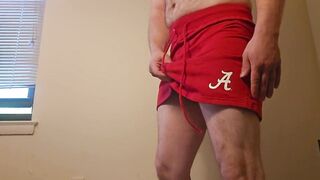 Gagging on that big fat ass while jerking off the little dick