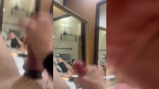 Jacking it raw in the shower with my big cock