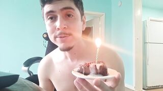 Massive cumshot ruined his face dripping thick white load revenge