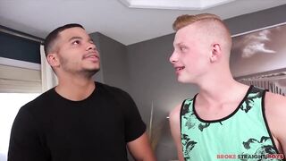 Kaden & Zach gagging on cock then getting destroyed raw