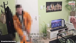 Twink student delivers more than food for a big cock payday