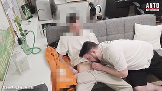 Twink student delivers more than food for a big cock payday