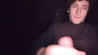 Hot straight guy jerked off raw in the woods uncut public