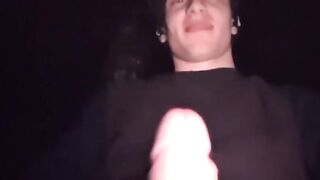 Hot straight guy jerked off raw in the woods uncut public