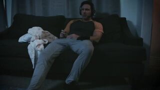 Straight jocks fuck raw in violent video game before meeting in real life