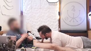 Straight buddy Xander gets destroyed by a massive BWC blowjob