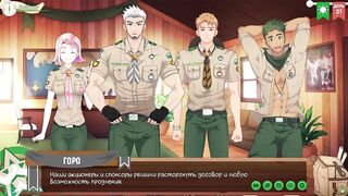 Camp of Friends Part 32 Russian voice Hot scouts gangbanged by hung twinks