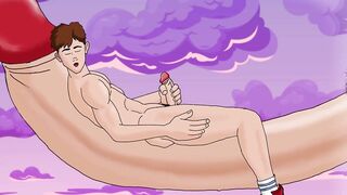 Gay daddy fucks twink outside with big cock raw cum public blowjob
