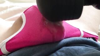 Twink's Cummy Underwear ruined by huge sloppy cumshot