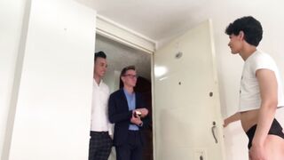 Preacher's dirty trio ruined by cute twinks gangbanged