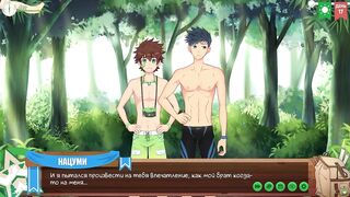 Twink gamer destroyed in Russian forest with gay anime jock