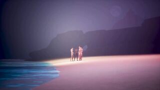 Straight boys first gay beach wank session destroyed threesome