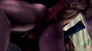 Fiend Threesome Obbi-mation Geralt monster creampie cumshot rough gay 3some
