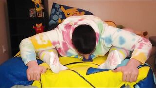 Chubby Femboy Moans While Fucking Himself With Bad Dragon Until Cumshot